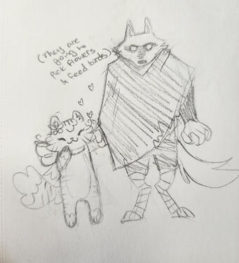 little meow meow and her demon bf from beetleships 2/21/2023